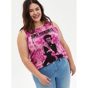 Torrid Jimi Hendrix Purple‎ Wash Classic Fit Tank 3X